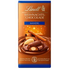 Lindt vánoční čokoláda s mandlemi