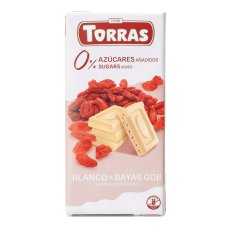Torras biela čokoláda s Goji bez cukru
