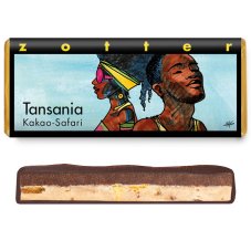 Zotter nadziewana gorzka czekolada Tansania Kakao-Safari