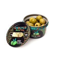 Coolives Curry on fire Back zelené olivy s příchutí curry Coolives Curry on fire Back zelené olivy s příchutí curry