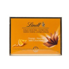Lindt Thins Orange tenké plátky s pomerančem Lindt Thins Orange tenké plátky s pomerančem