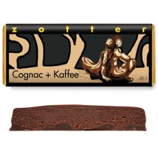 Zotter plněná kávová čokoláda s koňakovou ganache