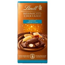 Lindt Vianočná čokoláda Mandle, karamel a soľ