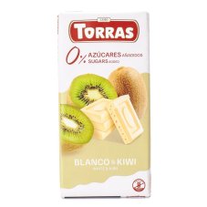 Torras biela čokoláda s kiwi bez cukru