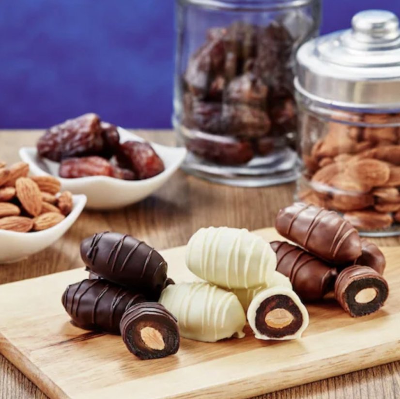 Chocodate dubajské čokodatle s mandlemi - hořké