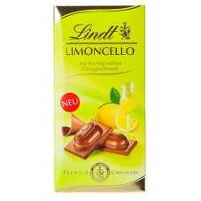 Lindt mléčná čokoláda s likérem Limoncello Lindt mléčná čokoláda s likérem Limoncello