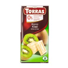 Torras biała czekolada z kiwi bez cukru
