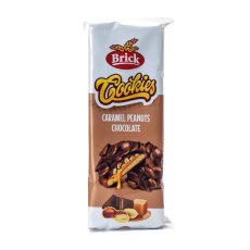 Brick Cookies v mléčné čokoládě s karamelem a arašídy