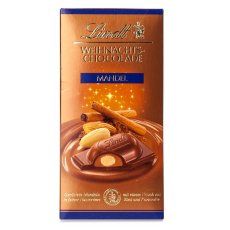 Lindt vánoční čokoláda s mandlemi