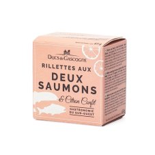 Ducs de Gascogne Rillety ze dvou druhů lososa s kandovaným citronem Ducs de Gascogne Rillety ze dvou druhů lososa s kandovaným citronem
