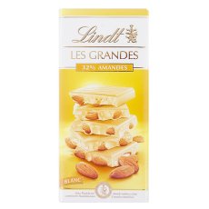 Lindt Les Grandes bílá čokoláda mandle