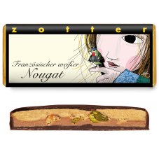 Zotter plněná mléčná čokoláda Francouzský bílý nugát