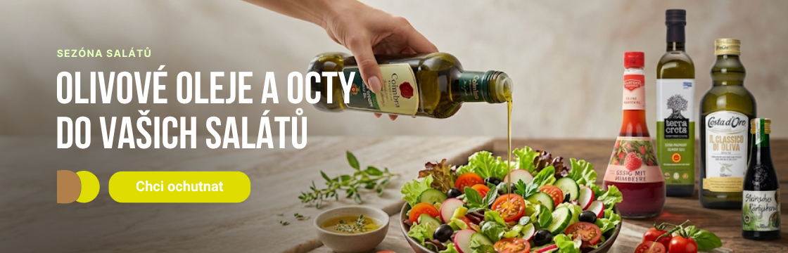 OLIVOVÉ OLEJE A OCTY DO VAŠICH SALÁTŮ