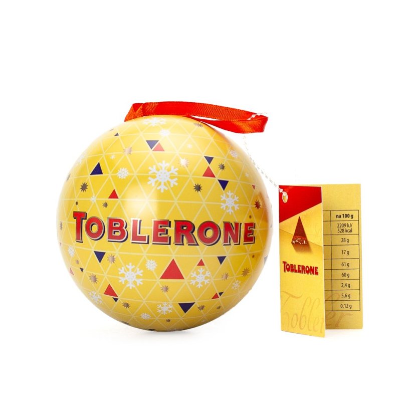 Toblerone Plechová ozdoba plná čokolády