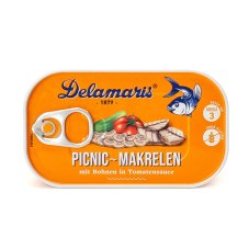 Delamaris makrela "piknik" s fazolemi v rajčatové omáčce Delamaris makrela "piknik" s fazolemi v rajčatové omáčce