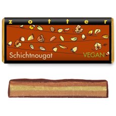 Zotter plněná hořká čokoláda Nugátové trio