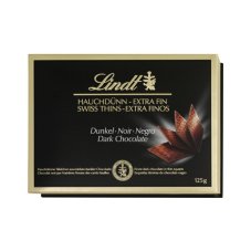 Lindt Thins Dark extra tenké plátky čokolády