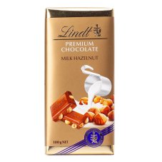 Lindt Premium mléčná čokoláda s lískovými ořechy