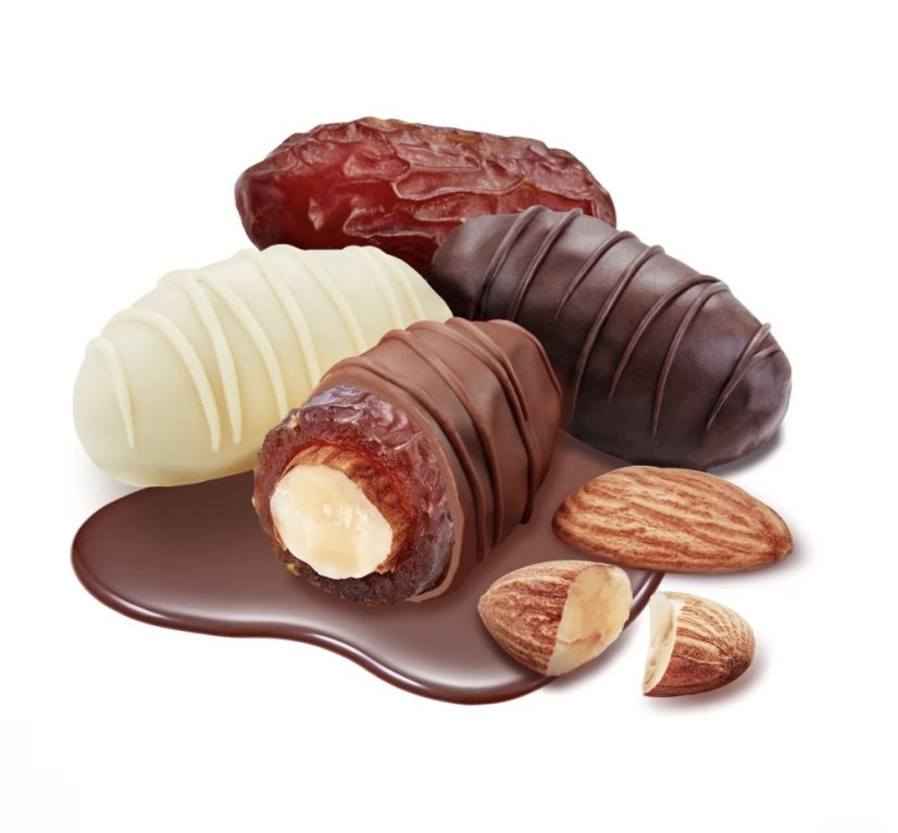 Chocodate dubajské čokodatle s mandlemi - hořké