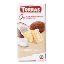 Torras biela čokoláda s kokosom bez cukru