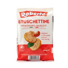 Roberto Bruschettine s rajčaty a bazalkou Roberto Bruschettine s rajčaty a bazalkou