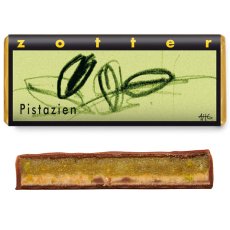Zotter mléčná čokoláda Pistácie
