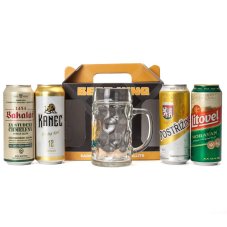 Beerking sada 4 ležáků s půllitrem Beerking sada 4 ležáků s půllitrem