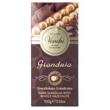 Venchi čokoláda hořká Gianduia s lískovými ořechy Venchi čokoláda hořká Gianduia s lískovými ořechy